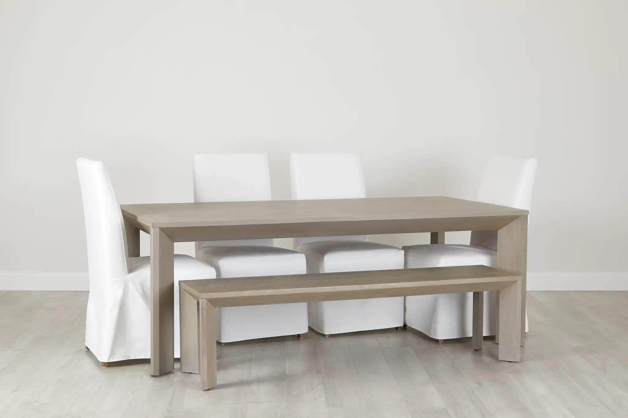 Destination Light Tone 84" Table, 4 Chairs & Bench Destination Light Tone 84" Table, 4 Chairs & Bench