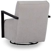 Lucas Light Gray Fabric Swivel Rocker Glider