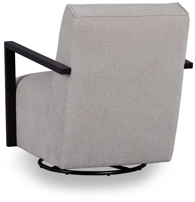 Lucas Light Gray Fabric Swivel Rocker Glider