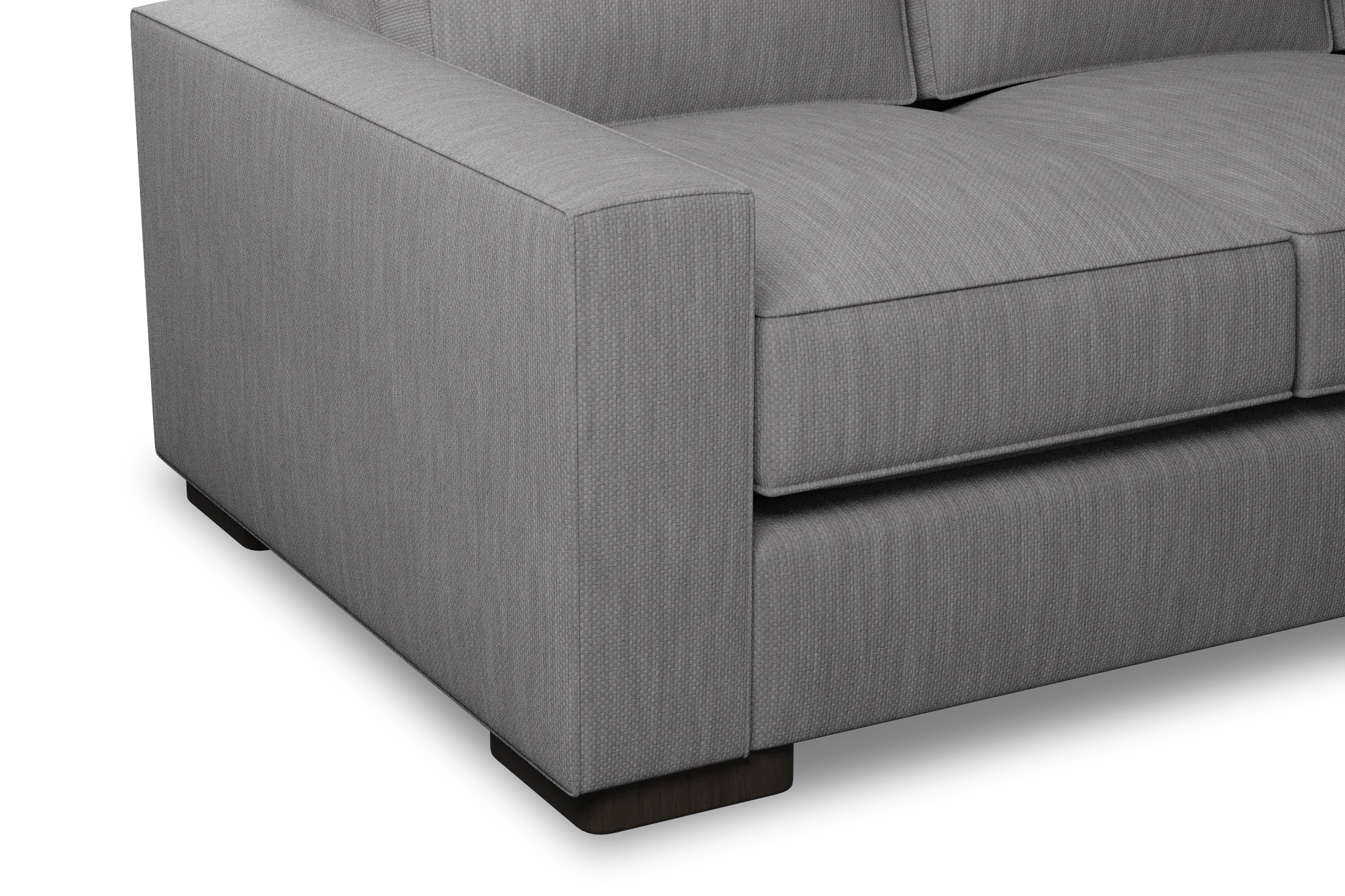 Edgewater Revenue Gray 84" Sofa W/ 3 Cushions