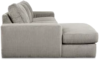 Charlie Gray Fabric Left Chaise Sectional