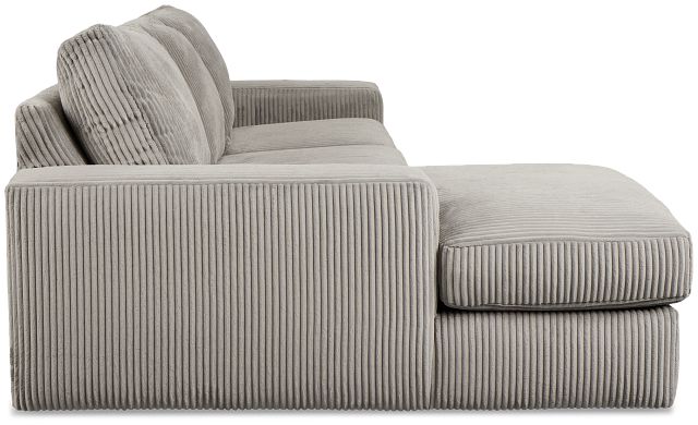 Charlie Gray Fabric Left Chaise Sectional