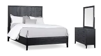 Alden Black Wood Platform Bedroom