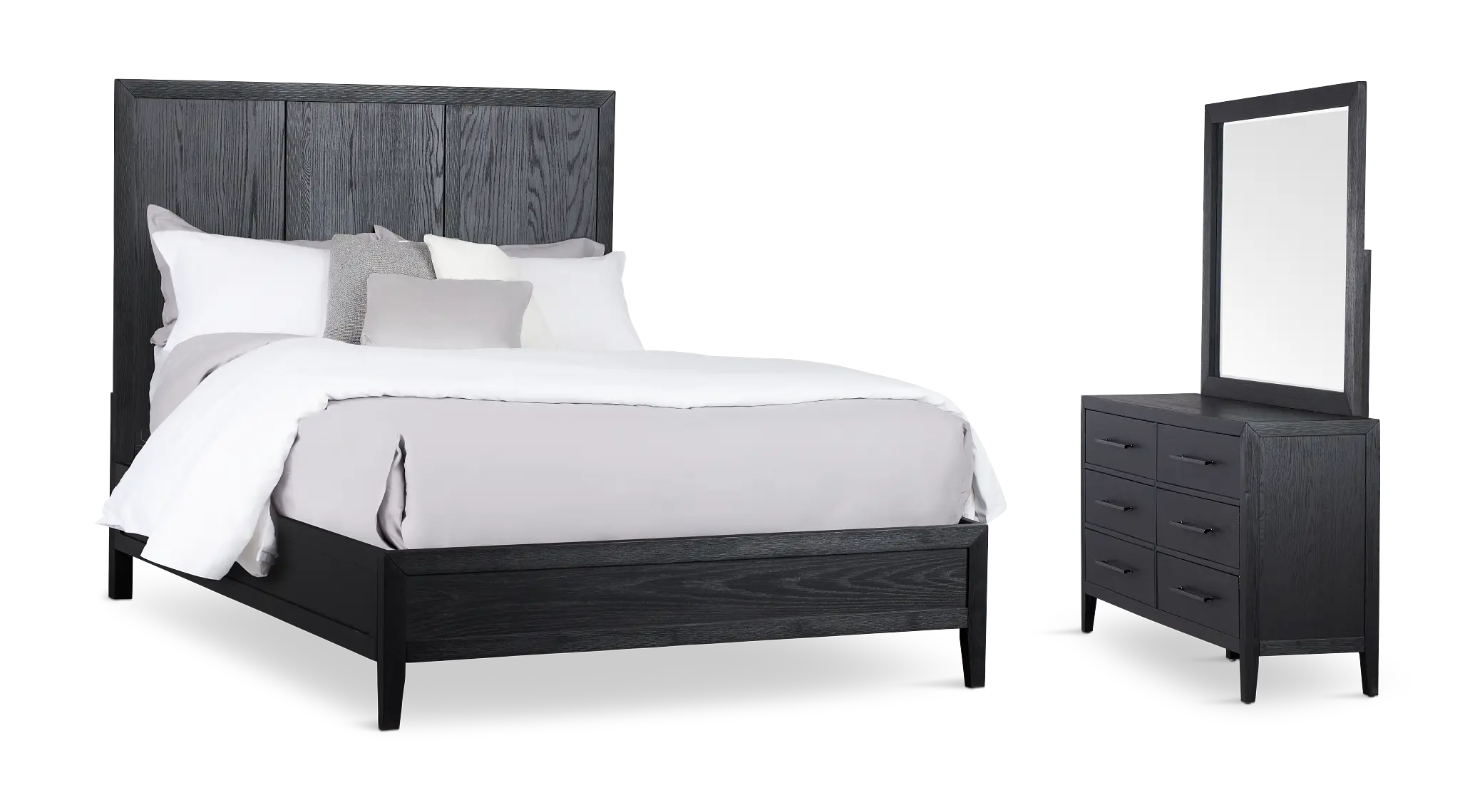 Alden Black Wood Platform Bedroom Alden Black Wood Platform Bedroom