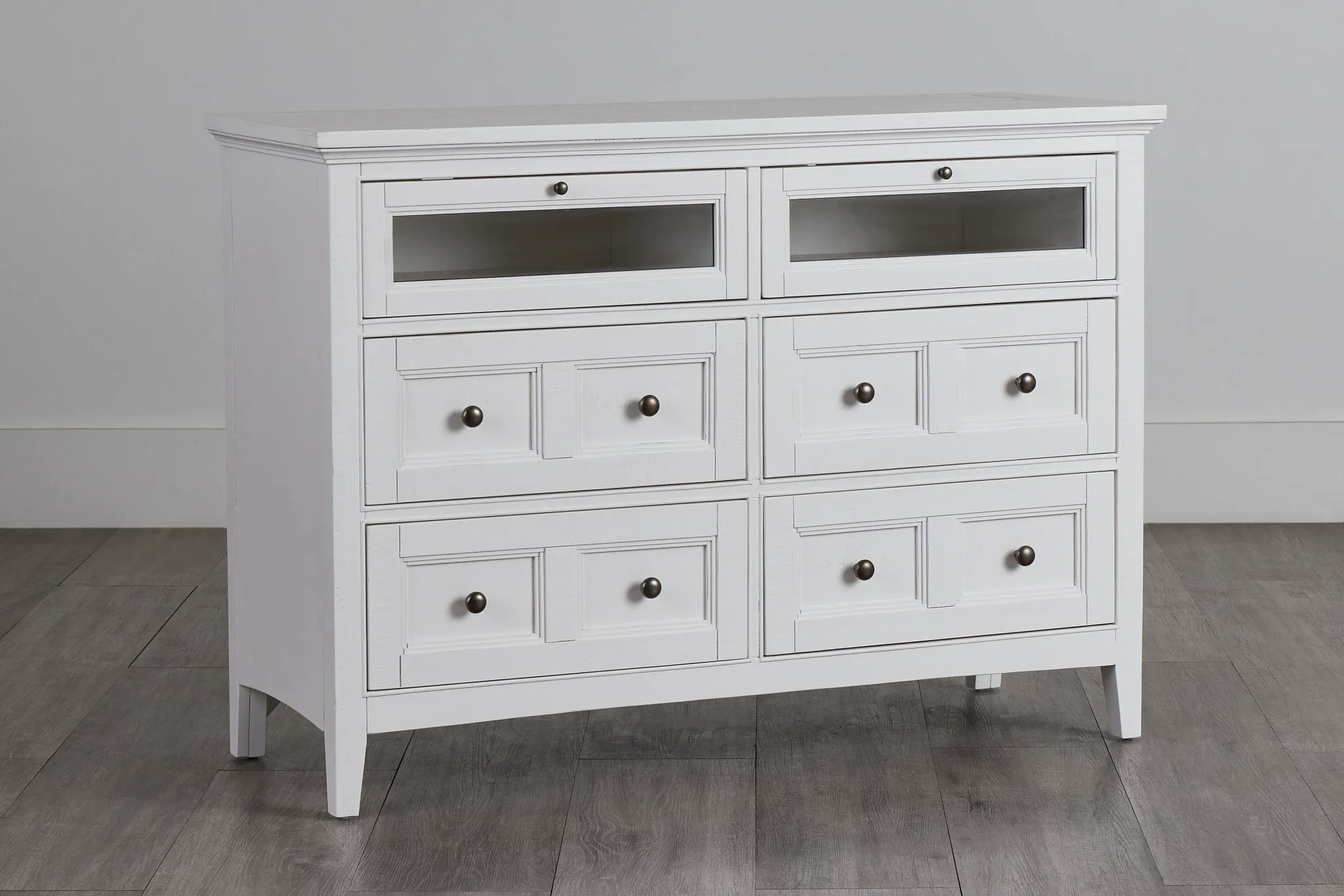 Heron Cove White Media Chest
