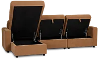 Addie Brown Fabric Left Chaise Storage Sectional