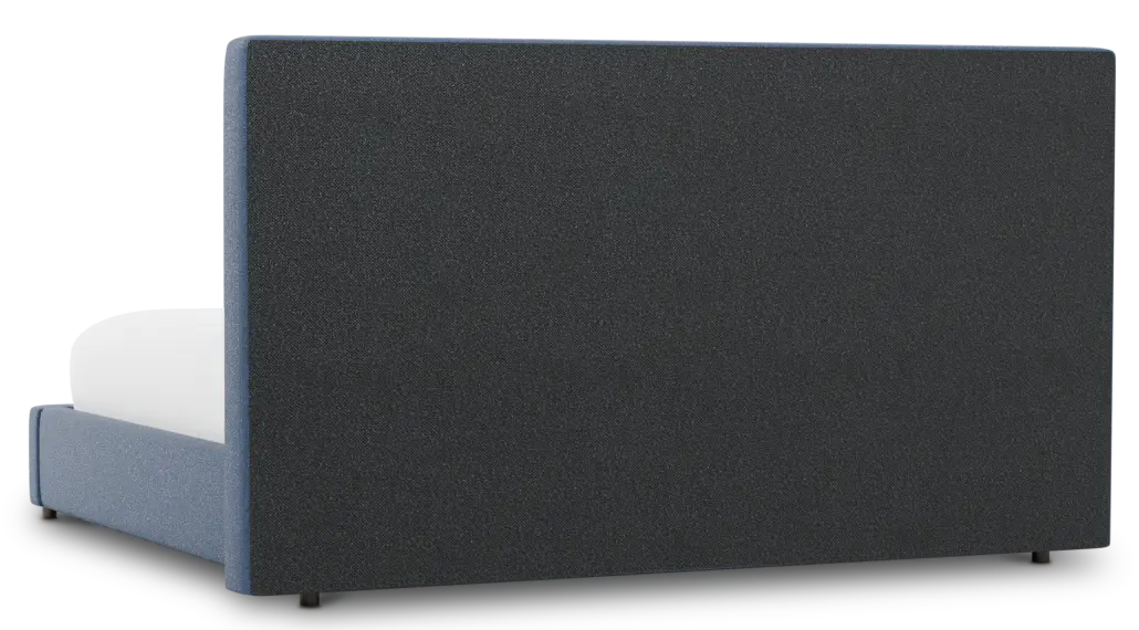 Grayton Revenue Dark Blue 54" Upholstered Platform Bed Grayton Revenue Dark Blue 54" Upholstered Platform Bed