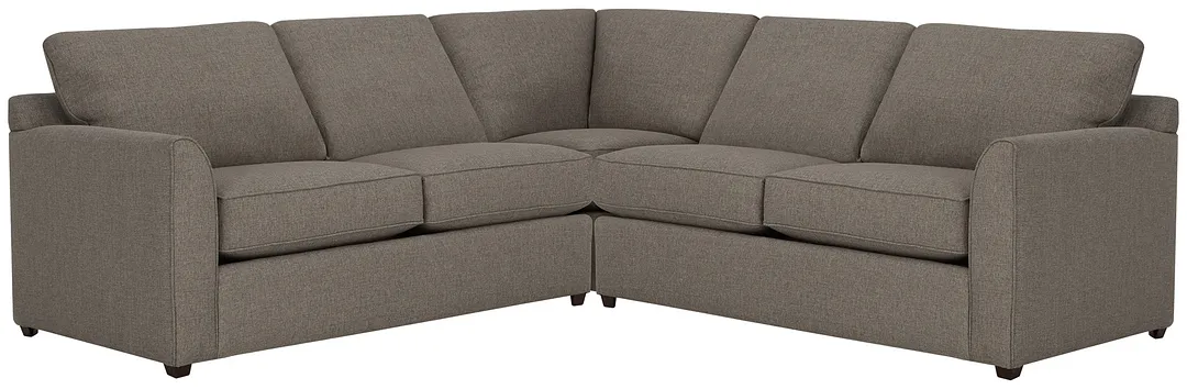 Asheville Brown Fabric Two-arm Left Innerspring Sleeper Sectional