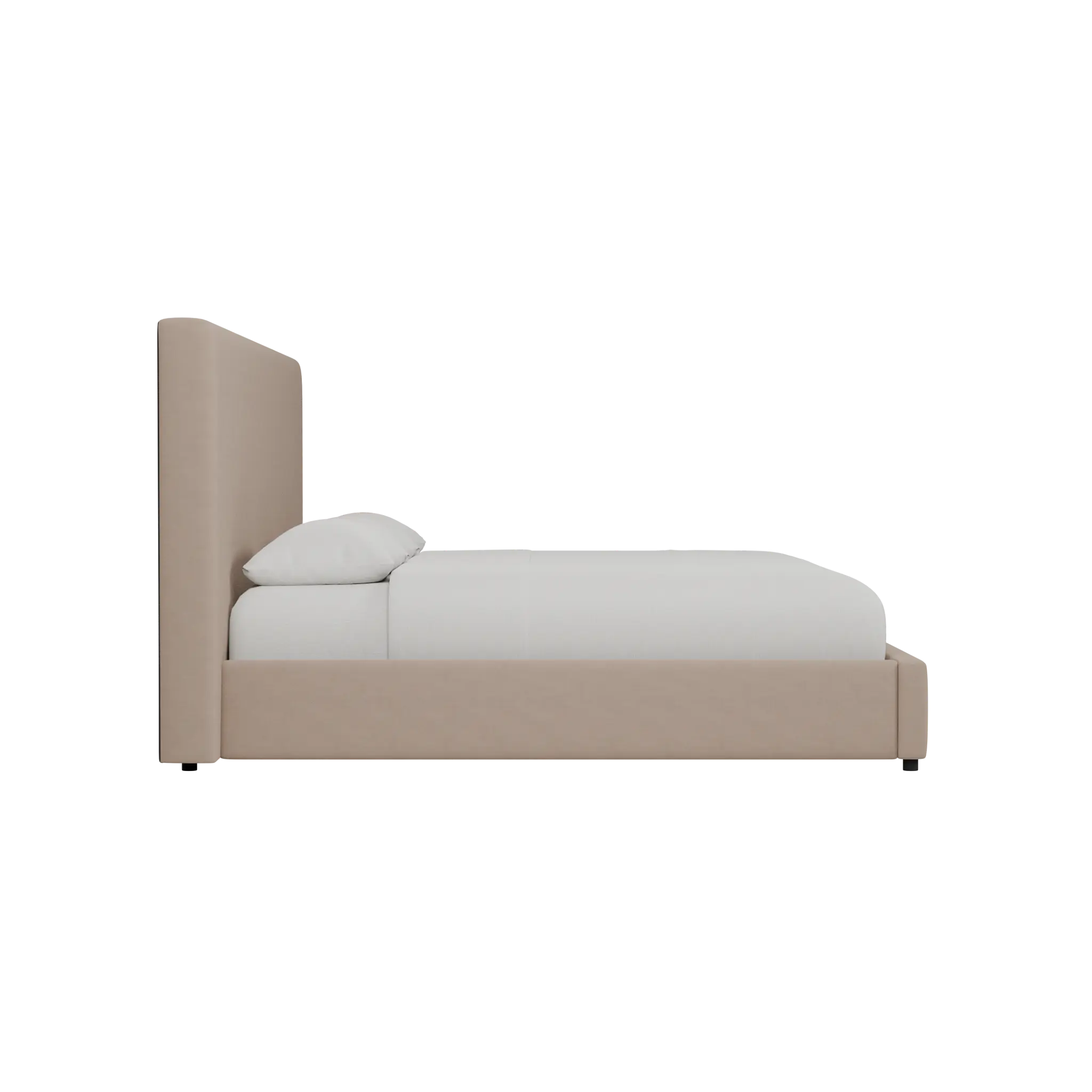 Grayton Joya Beige 54" Upholstered Platform Bed Grayton Joya Beige 54" Upholstered Platform Bed