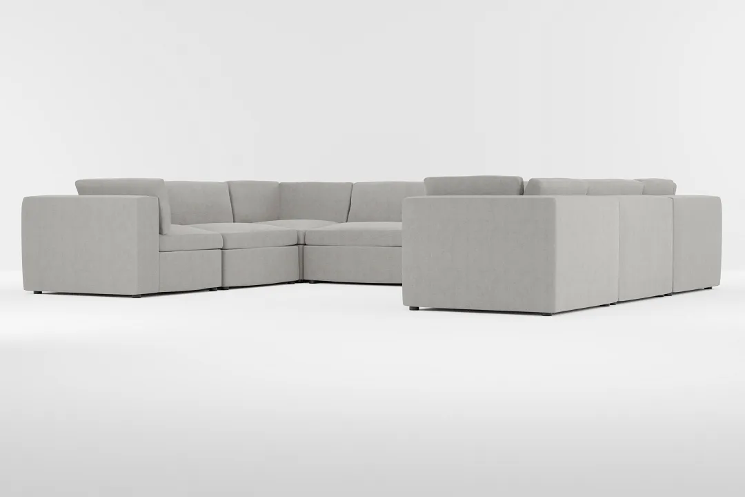 Destin Maguire Gray Fabric 8-piece Modular Sectional