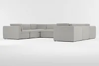 Destin Maguire Gray Fabric 8-piece Modular Sectional