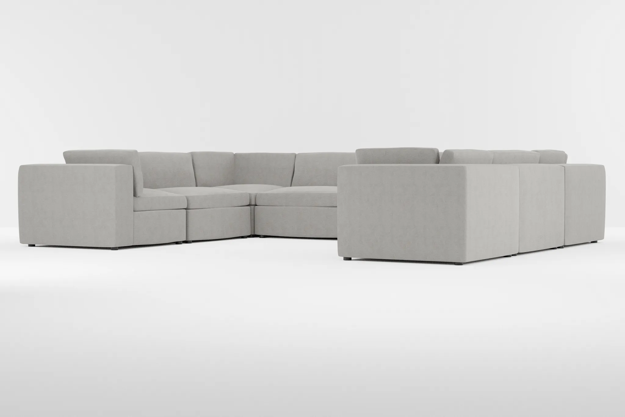 Destin Maguire Gray Fabric 8-piece Modular Sectional