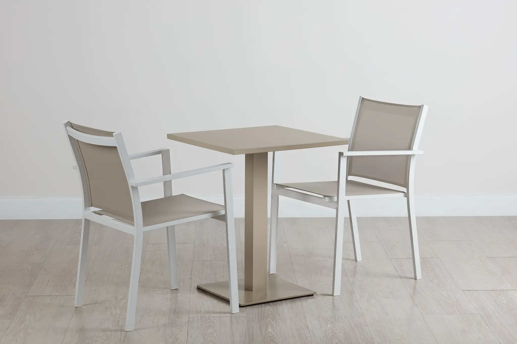 Aventura Champagne 23" Square Table & 2 Chairs Aventura Champagne 23" Square Table & 2 Chairs
