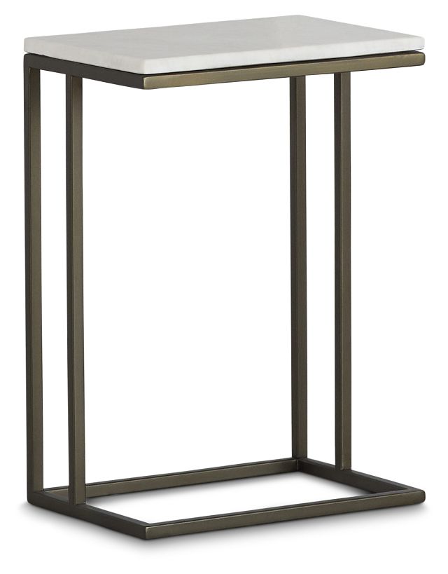 Tallie Black Marble Chairside Table (1)