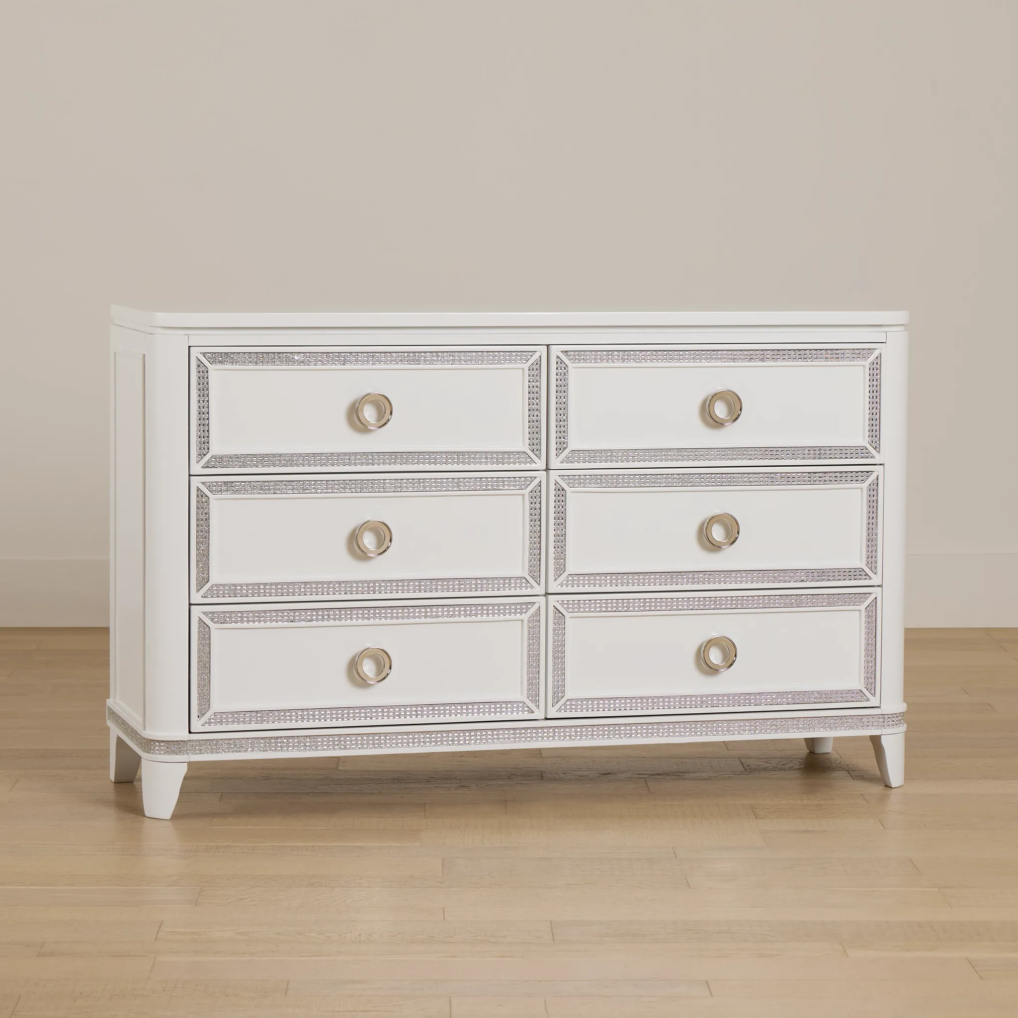 Milan White Youth Dresser