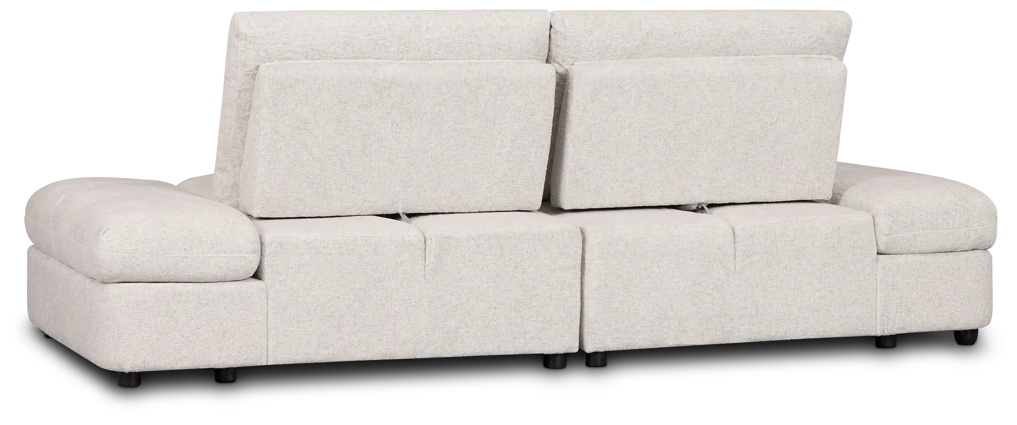 Mila Light Beige Fabric 2-piece Modular Power Reclining Sofa Mila Light Beige Fabric 2-piece Modular Power Reclining Sofa