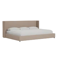 Captiva Joya Beige 48" Upholstered Shelter Bed