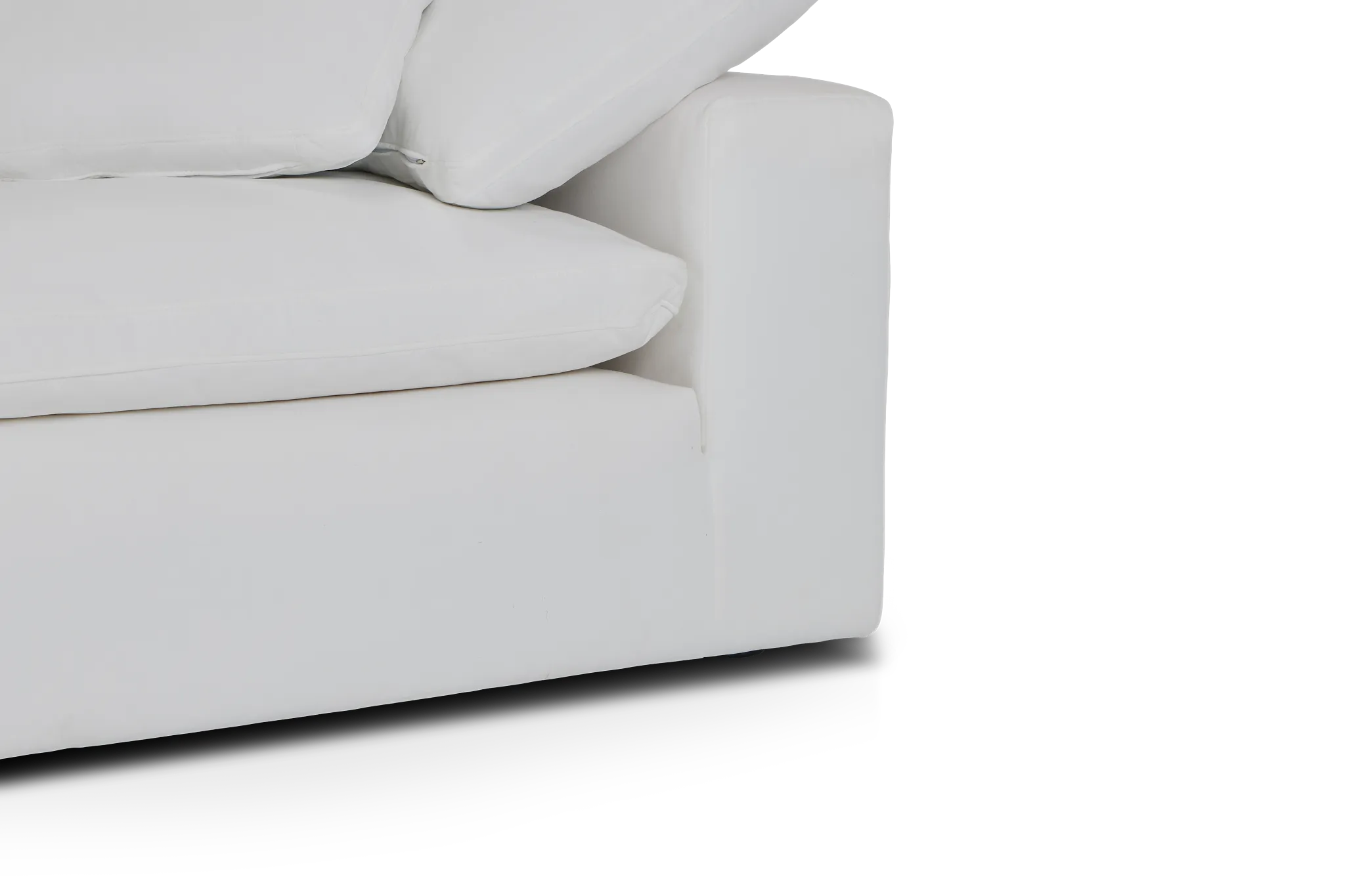 Nixon White Fabric 2-piece Modular Sofa