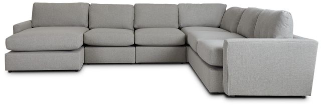 Noah Khaki Fabric Large Left Chaise Sectional