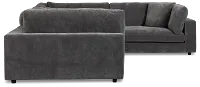 Lounge Dark Gray Fabric Medium Left Chaise Sectional