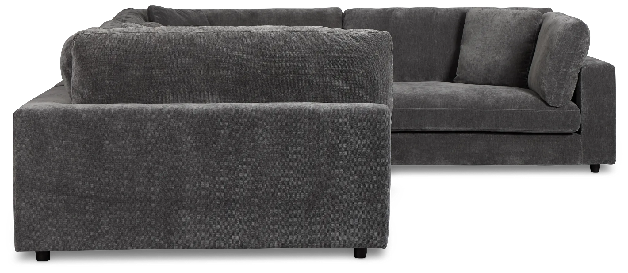 Lounge Dark Gray Fabric Medium Left Chaise Sectional