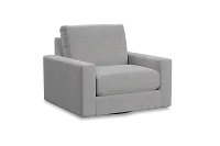 Edgewater Maguire Gray Swivel Chair