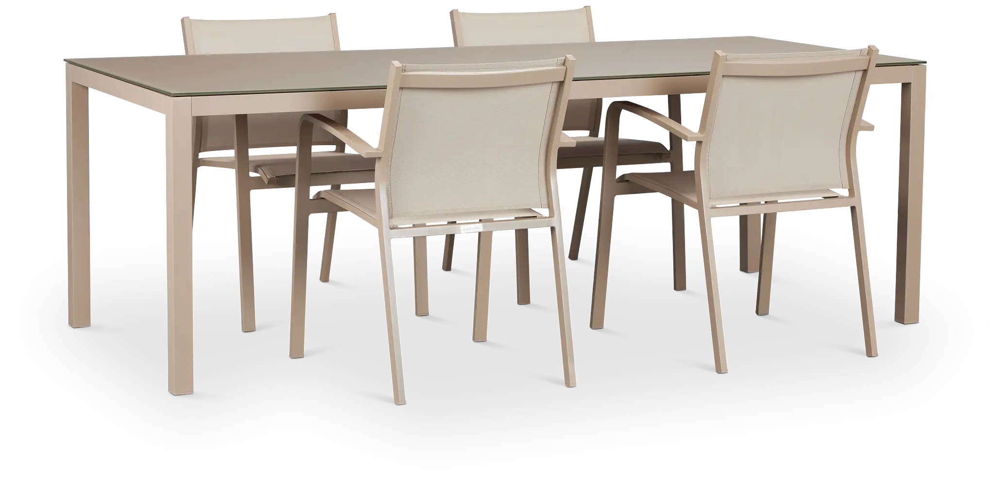 Lisbon Khaki 86" Rectangular Table & 4 Chairs Lisbon Khaki 86" Rectangular Table & 4 Chairs