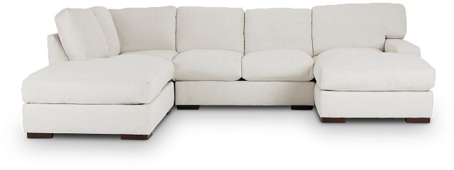Veronica White Down Small Left Bumper Sectional