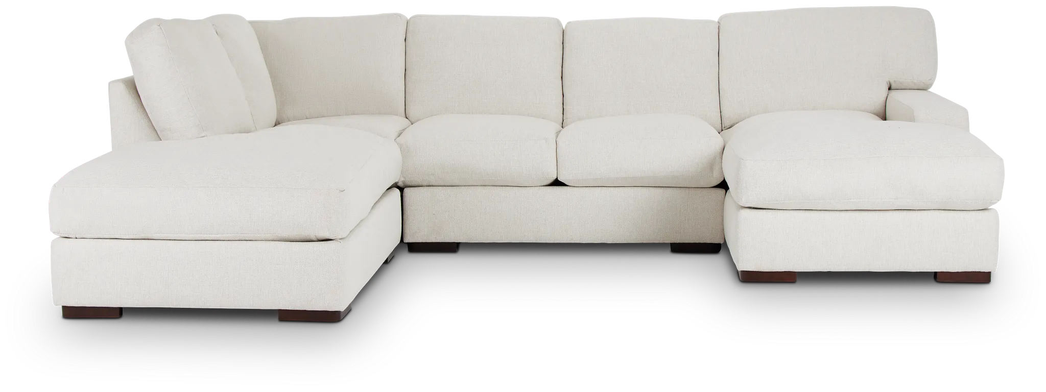 Veronica White Down Small Left Bumper Sectional