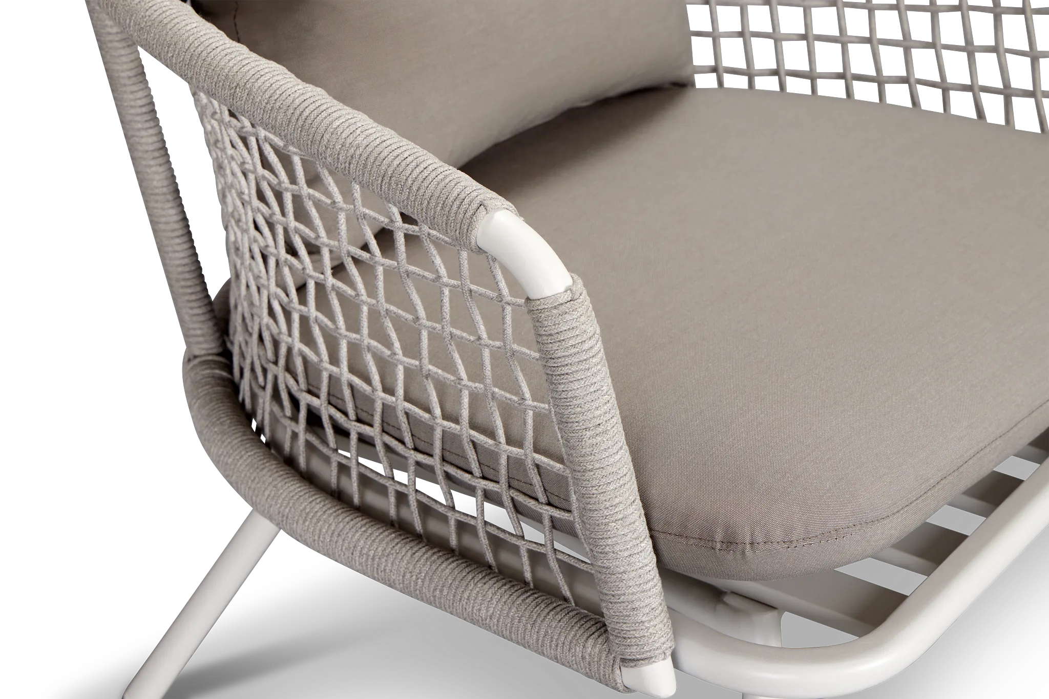 Antigua White Gray Arm Chair