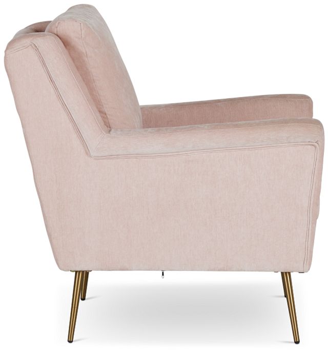 Cambridge Light Pink Velvet Accent Chair