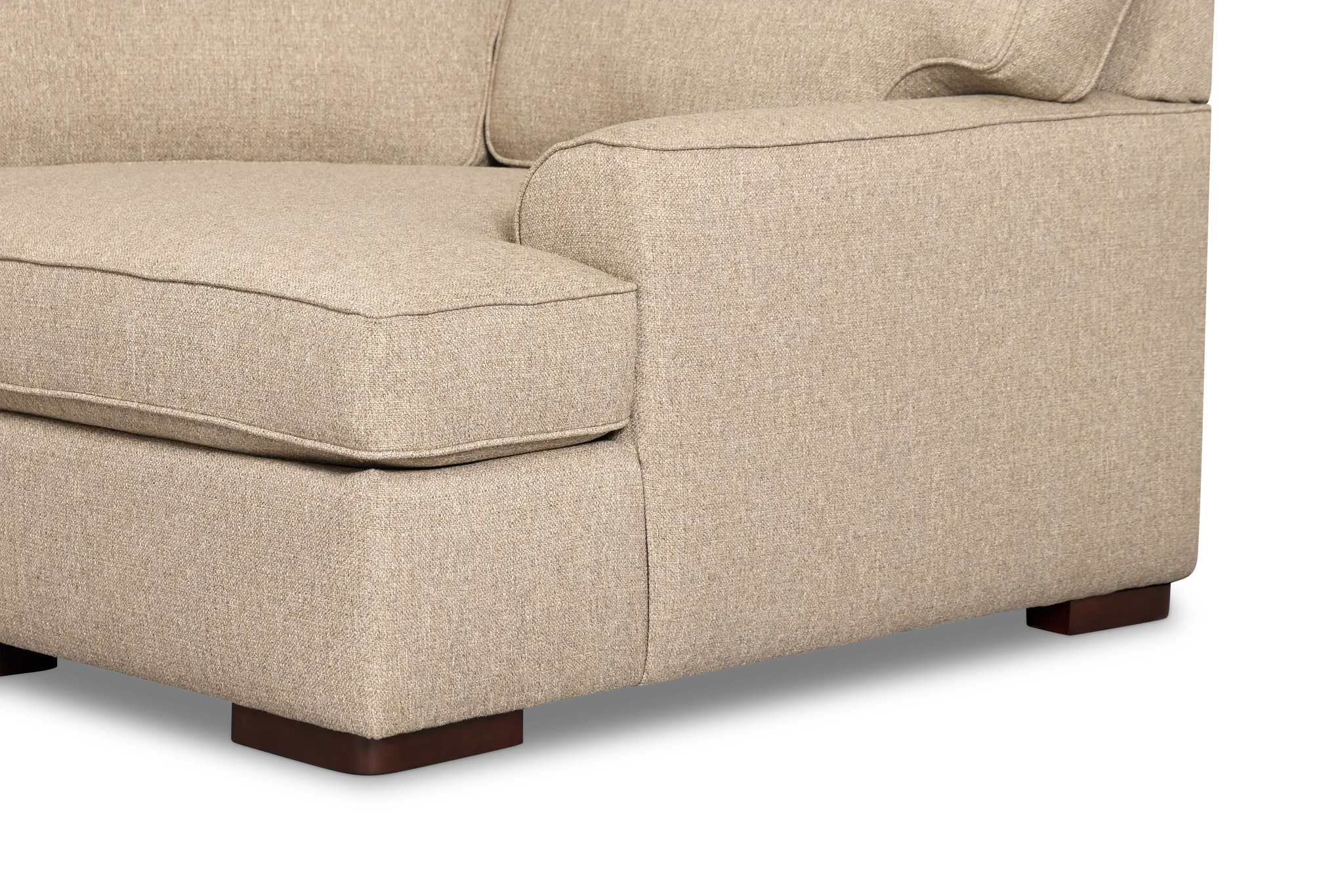 Sinclair Brown Fabric Medium Right Facing Cuddler Sectional Sinclair Brown Fabric Medium Right Facing Cuddler Sectional