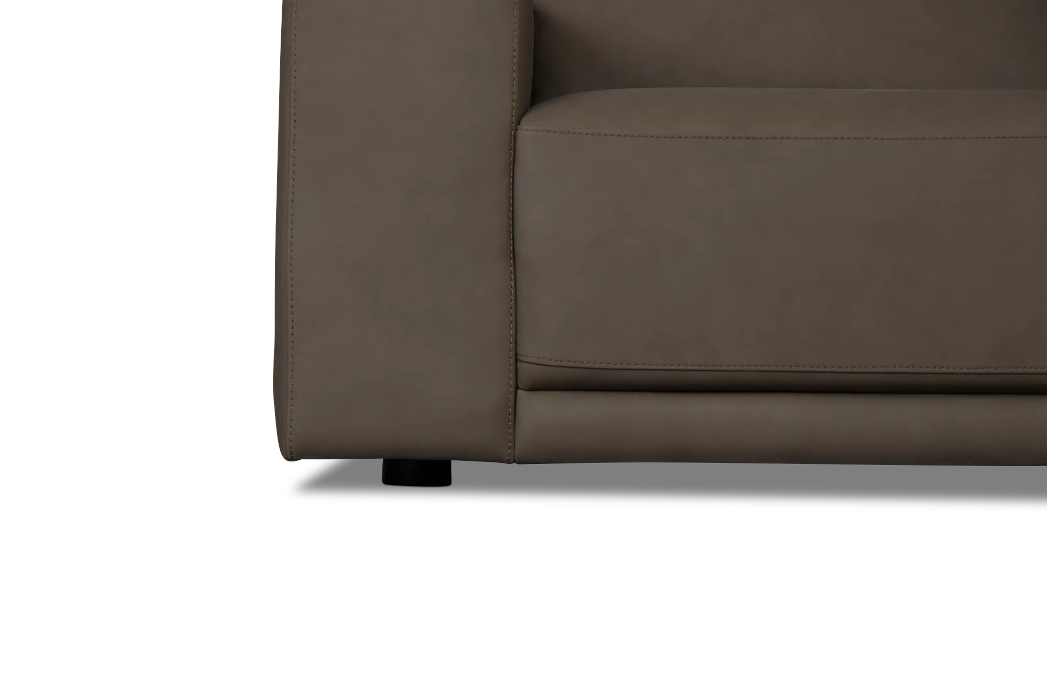 Kellan Dark Gray Leather Right Chaise Sectional