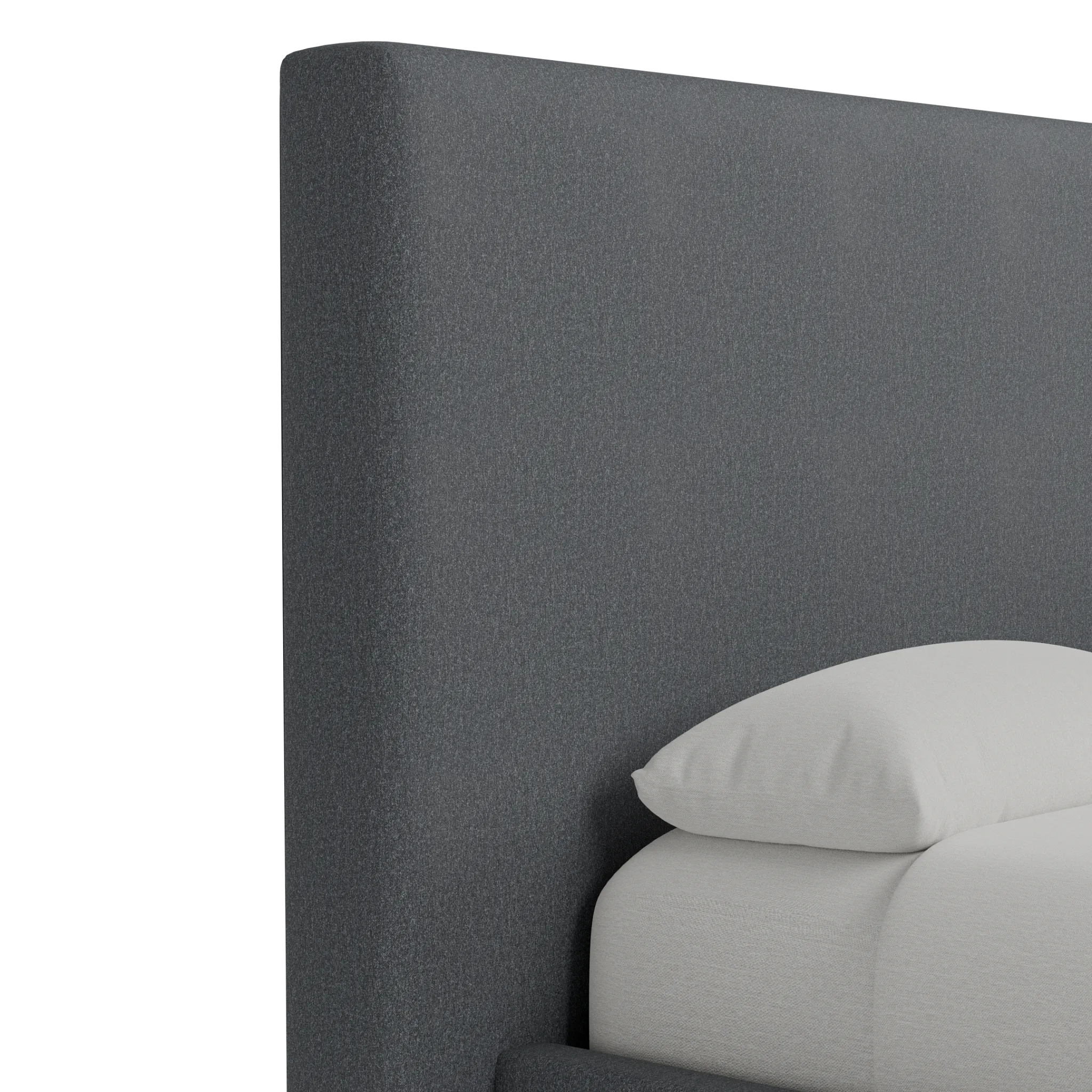 Grayton Delray Dark Gray 54" Upholstered Platform Bed