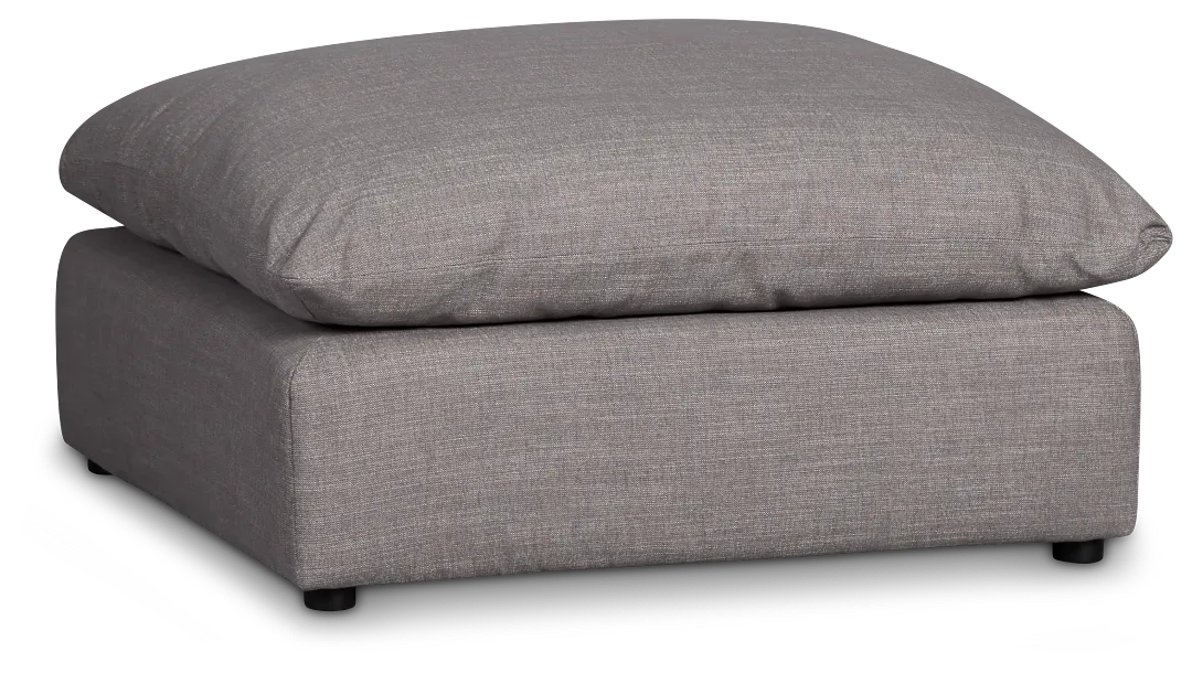 Serena Gray Fabric Ottoman