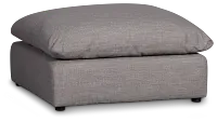 Serena Gray Fabric Ottoman