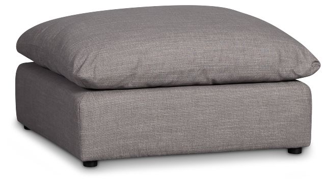 Serena Gray Fabric Ottoman