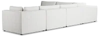 Destin Sutton White Fabric 6-piece Modular Sectional