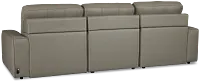 Rudy Gray Lthr/vinyl Left Power Extension Chaise Sectional