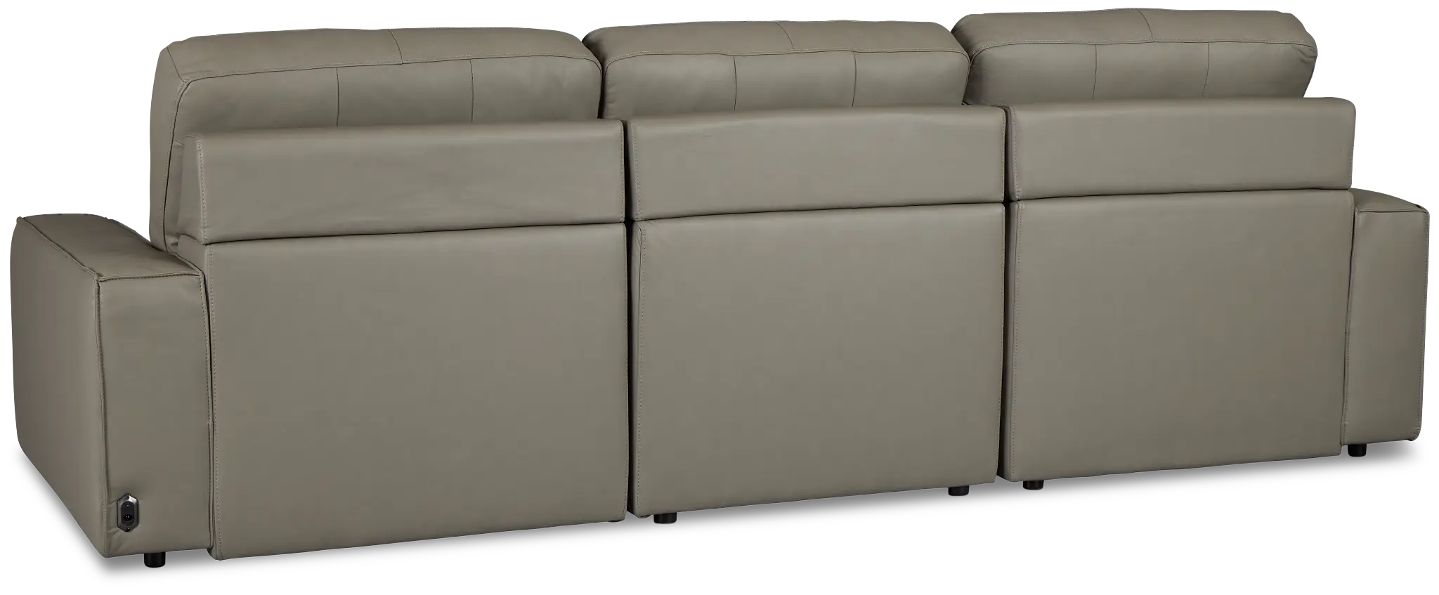 Rudy Gray Lthr/vinyl Left Power Extension Chaise Sectional Rudy Gray Lthr/vinyl Left Power Extension Chaise Sectional