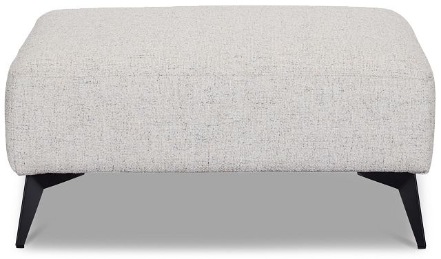 Alina Beige Fabric Ottoman