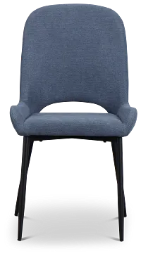 Brela Dark Blue Upholstered Side Chair