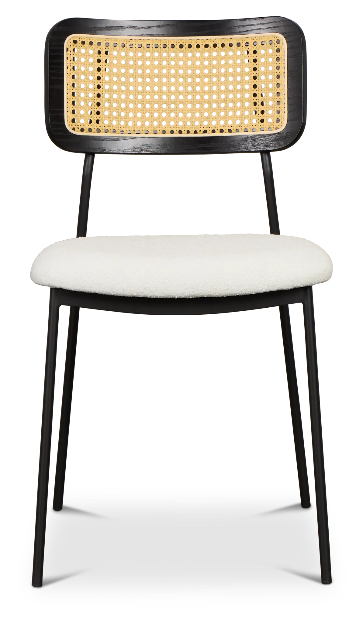 Lynden White Woven Upholstered Side Chair