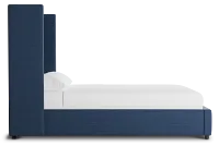 Captiva Peyton Dark Blue 60" Upholstered Shelter Bed