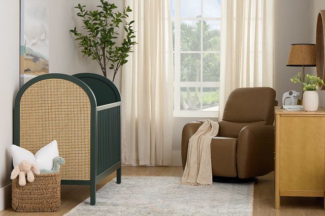 Riley Green Woven 3-in-1 Crib