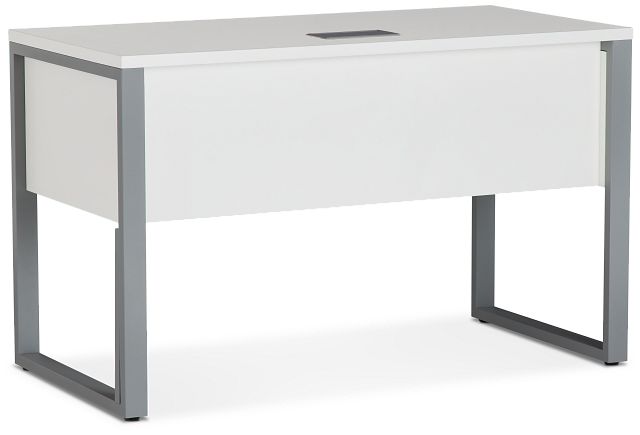 Clark White Dropdwn Dr Desk