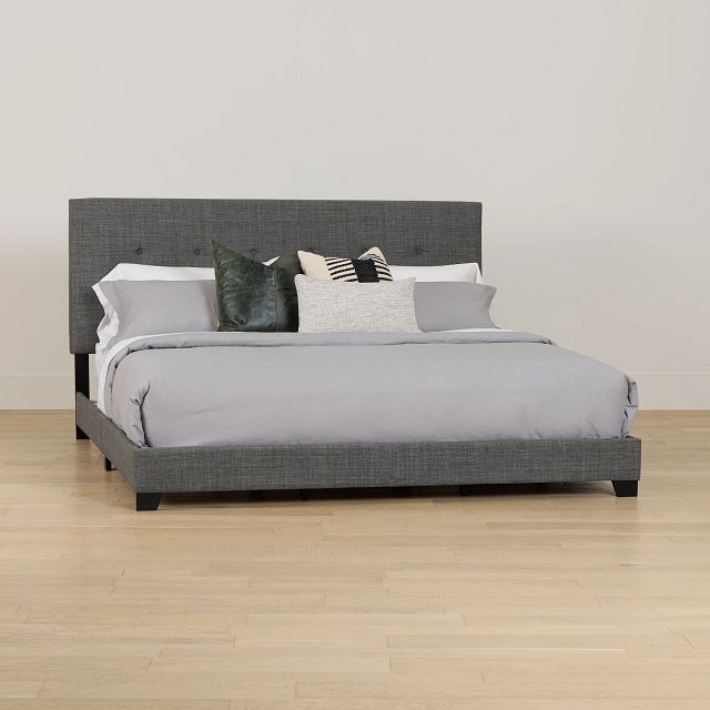 Flagler Gray Uph Panel Bed