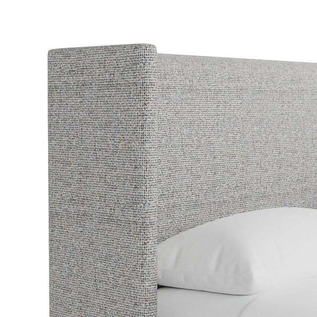 Captiva Natural Beauty Gray 48" Upholstered Shelter Bed