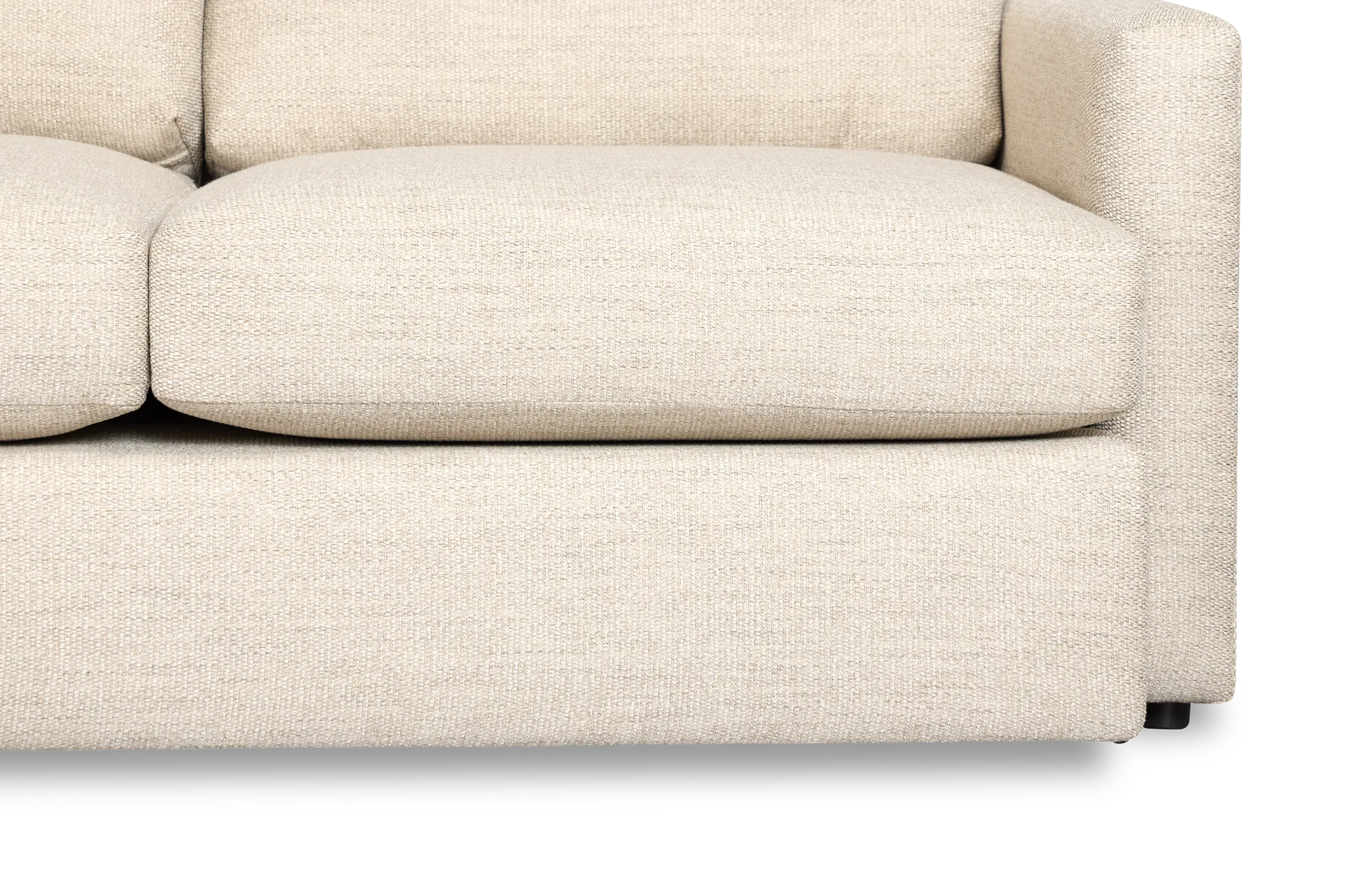 Maxwell Light Gray Fabric Small Left Chaise Sectional