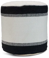 Max Black Round Accent Pouf